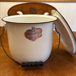 Vintage Columbian White Enamelware with Logo